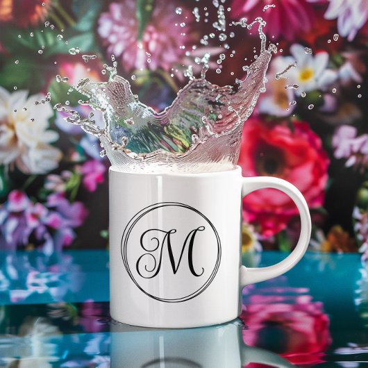 Ronde Kringloop Script Monogram Koffiemok