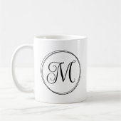 Ronde Kringloop Script Monogram Koffiemok (Links)