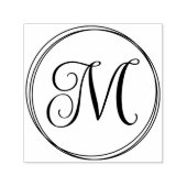 Ronde Kringloop Script Monogram Zelfinktende Stempel (Design)
