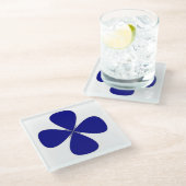 RONDE KROSS GLAZEN ONDERZETTER (Schuin)