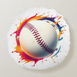 Ronde Kussen - BaseBall Design