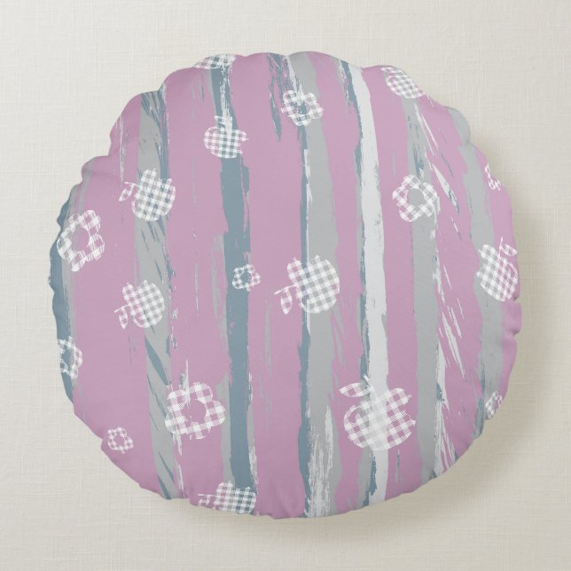 Ronde kussen – Gingham Orchard (Voorkant)