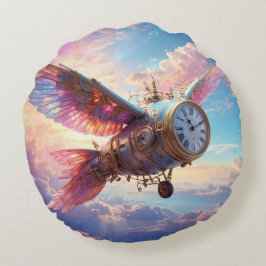Ronde kussen met fantastische vleugel met wijzerpl