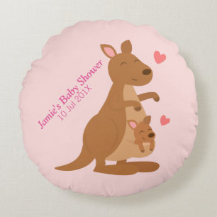 Ronde kussen van mama kangoeroe en baby Joey