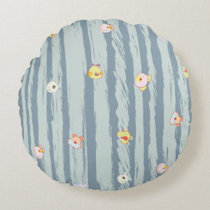 Ronde kussen – Whimsy Faces