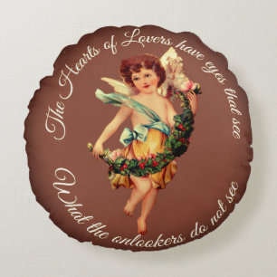 RONDE KUSSENLOOPER CUPID   BABY ENGEL THUISDECORAT ROND KUSSEN