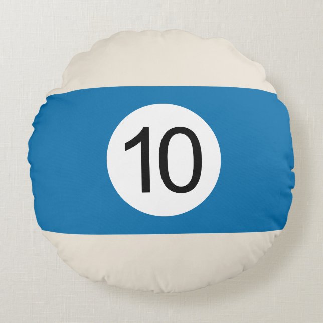 Ronde kussens Billard Boule #10 (Voorkant)