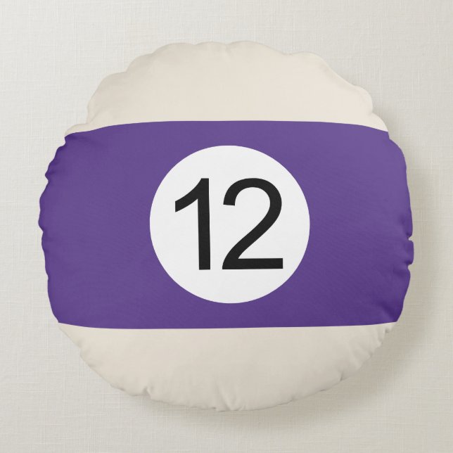 Ronde kussens Billard Boule #12 (Voorkant)
