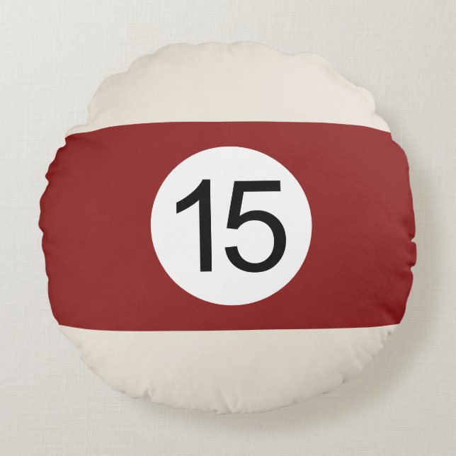 Ronde kussens Billard Boule #15 (Voorkant)