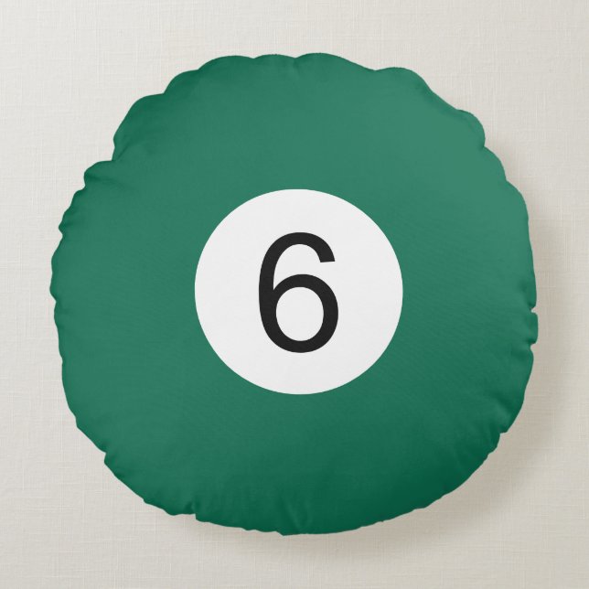 Ronde kussens Billard Boule #6 (Voorkant)
