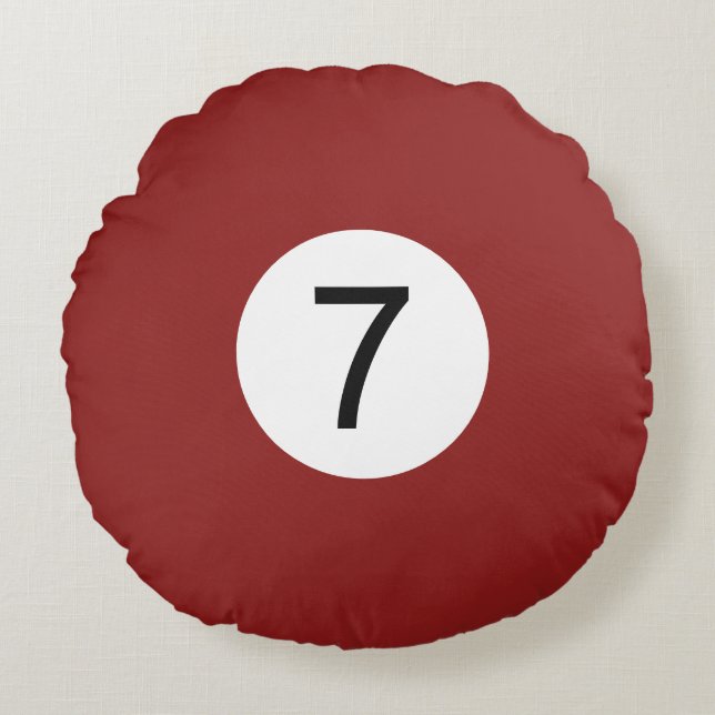 Ronde kussens Billard Boule #7 (Voorkant)