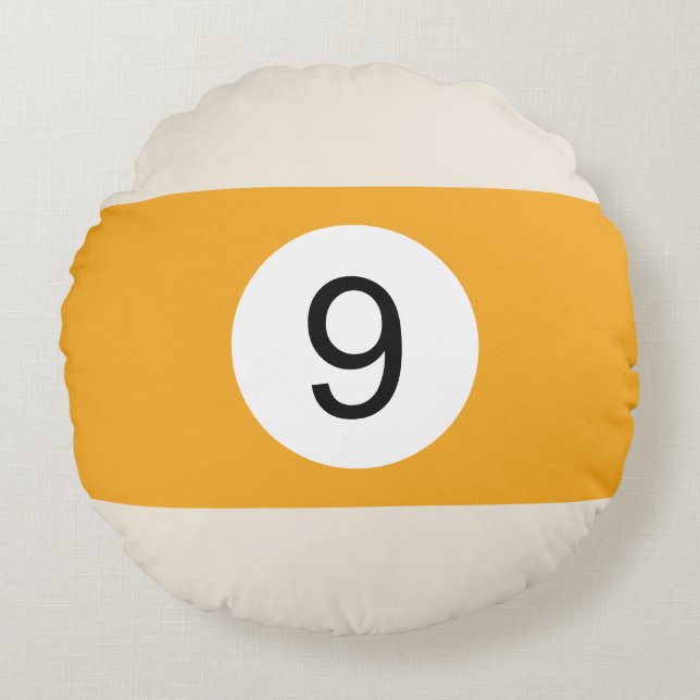 Ronde kussens Billard Boule #9 (Voorkant)
