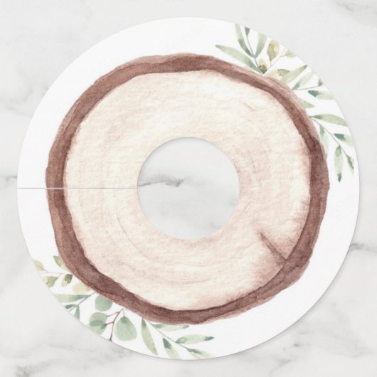 Ronde Labels van wijnglas, standaardsteen (Voorkant)