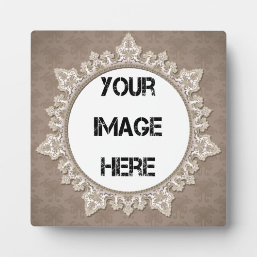 Ronde  Lace Art Plaque Fotoplaat (Voorkant)
