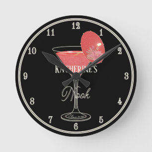 Ronde Ladies Nook Snug Elle Shutte Mur Horloge