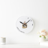 Ronde Lapin blanc Je suis en retard ! Horloge (Maison)