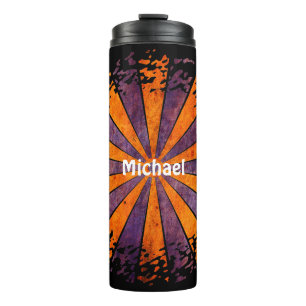 Ronde Lijst DART-grunge + uw backgr. Thermosbeker