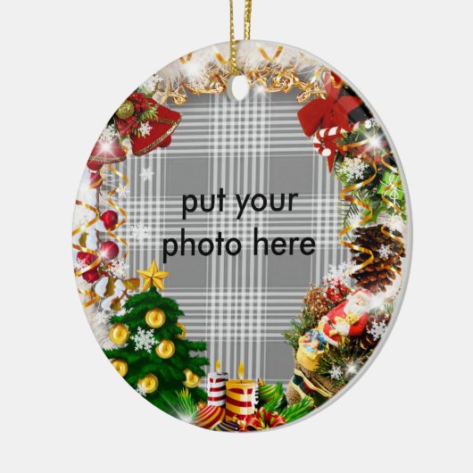 Ronde lijst keramisch ornament (Links)