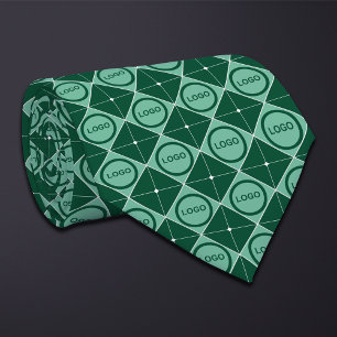 Ronde Logo Diamond Pattern Necktie Stropdas