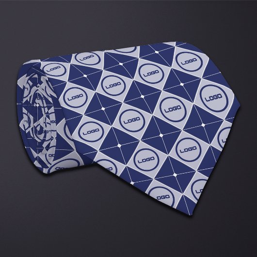 Ronde Logo Diamond Pattern Necktie Stropdas