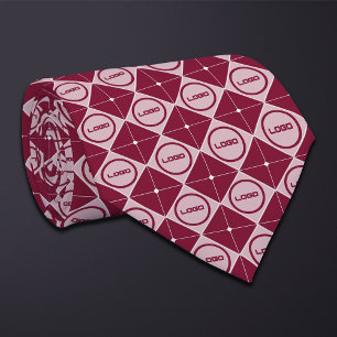 Ronde Logo Diamond Pattern Necktie Stropdas