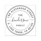 Ronde logo-gezinshereniging: zelfinkend stempel (Design)