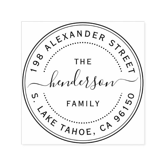 Ronde logo-gezinshereniging: zelfinkend stempel (Design)