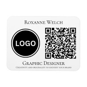 Ronde Logo QR code Bedrijf Flexibel Magneet