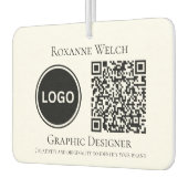 Ronde Logo QR code Bedrijf Groot Luchtverfrisser (Links)