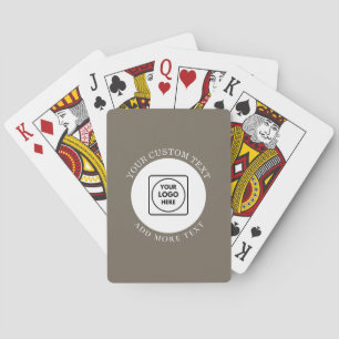 Ronde Logo Tekst Groen Branding Design Pokerkaarte Pokerkaarten