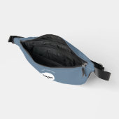 Ronde Logo Tekst Promotionele Business Blauw Grijs Heuptasje (Open)