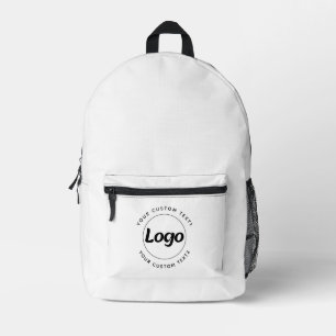 Ronde logo tekst Promotionele Zakelijke Witte Bedrukte Rugzak