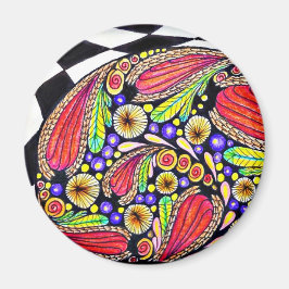 Ronde Magneet met originele kunst