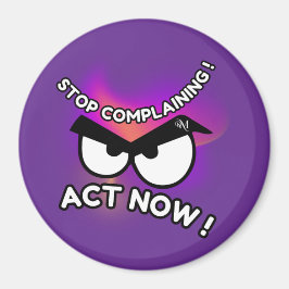 Ronde magneet: nu handelen (paarse) magneet