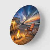 Ronde Maison intérieure classique Horloge "Style Camping (Angle)