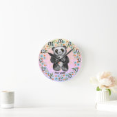 Ronde Maman Panda ours Amour horloge (Maison)