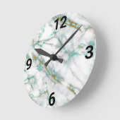 RONDE MARBRE VERT HORLOGE ABSTRAIT MUR (Angle)