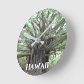 Ronde Maui Hawaii Bayan Tree Horloge (Angle)