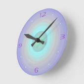 Ronde Mauve Rainbow Pastel > Horloge à motifs (Angle)