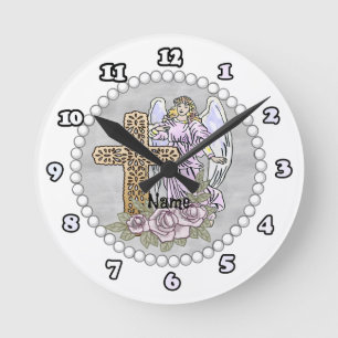 Ronde Mes Roses Croix ange Horloge