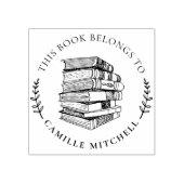 ronde met de hand getekende bibliotheken met aang rubberstempel (Afrduk)