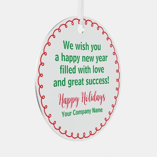 Ronde Metalen Kerst Ornament Vakantie aangepaste t (Voorkant Rechts)