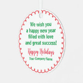 Ronde Metalen Kerst Ornament Vakantie aangepaste t (Voorkant links)