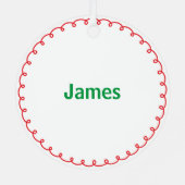 Ronde Metalen Kerst Ornament Vakantie aangepaste t (Achterkant)