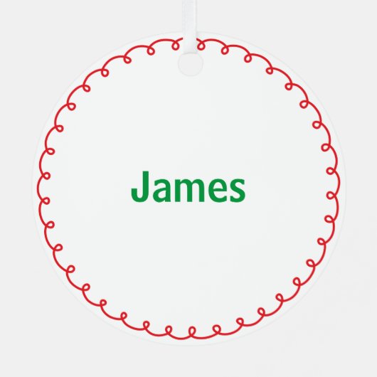 Ronde Metalen Kerst Ornament Vakantie aangepaste t (Achterkant)