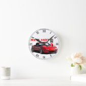 Ronde Miata MX-5 d'un rouge ardent, horloge (Maison)
