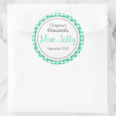 Ronde Mint Jelly groene jam potje top food label (Tas)