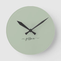 moderne sauge vert nom de script grand horloge