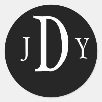 Ronde Monogram Sticker Preppy
