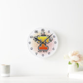 Ronde Monogramme T Sock Monkey Horloge (Maison)
